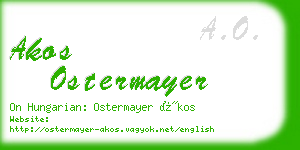 akos ostermayer business card